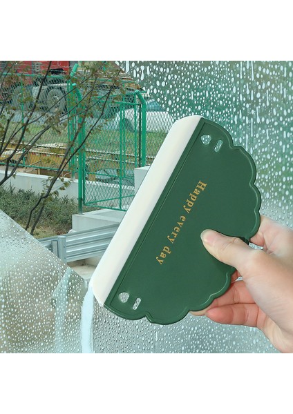 Koyu Yeşil Tarzı Ev Silikon Banyo Aynası Temizleyici Silikon Bıçak Tutuculu Kanca Araba Cam Duş Sileceği Pencere Cam Sileceği Kazıyıcı (Yurt Dışından)