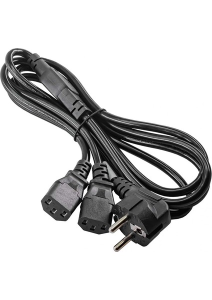 STP-17972 Tek Priz Çift Güç Çıkışlı 1.8 Metre Power Kablosu