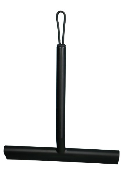 Siyah Stil Duş Squeegee Cam Temizleme Kazıyıcı Yıkama Silecek Askı Zemin Pencere Temizlik Ev Su Duvar Asılı Ayna ile Saplı (Yurt Dışından)