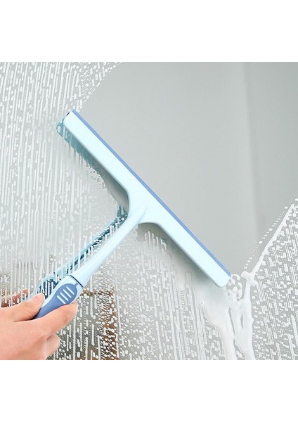 Mavi Stil Duş Camı Kapı Camı Sileceği Cam Duş Sileceği Pencere Cam Sileceği Kazıyıcı Duş Sileceği Fayans Temizleyici Banyo Aracı (Yurt Dışından)
