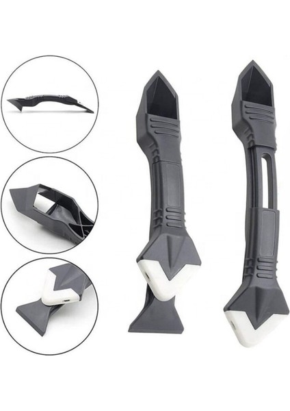 Mavi Stil Silikon Kazıyıcı Tutkal Temizleyici Bıçak Açı Güzellik Aralık Spatula Aracı Fırça Kazıyıcı Kiti Çok Fonksiyonlu Köşe Derz Kazıyıcı Aracı (Yurt Dışından)