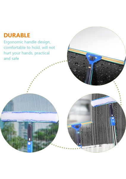 Mavi Stil Cam Temizleme Kazıyıcı Uzatılabilir Silecek Pencere Temizleyici Duş Kapısı Seti Zemin Temizleyiciler Mikrofiber Fırça Kutup Kiti (Yurt Dışından) fırsatları