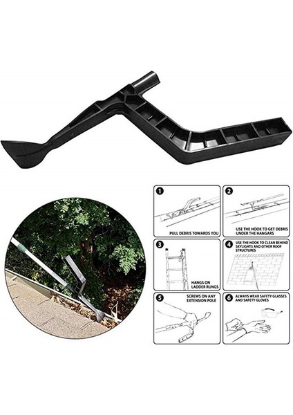 Siyah Stil Çatı Oluk Temizleme Kürek, Bahçe Için Yaprak Temizleme Aracı, Drenaj Temizleme Aracı - (Yurt Dışından) modelleri