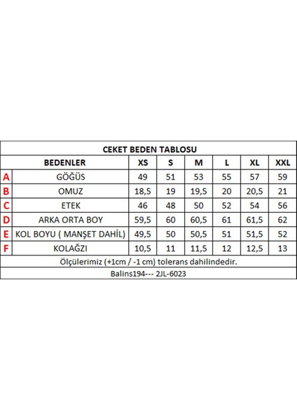 Kadın Şardonlu Kot Ceket