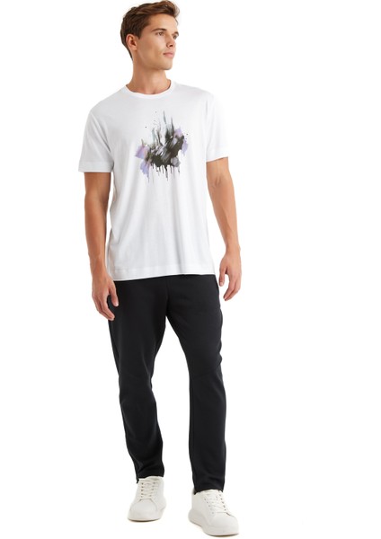 Erkek T-Shirt 40614 - Beyaz fırsatları