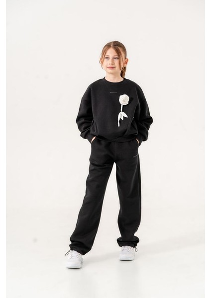 Kız Çocuk Çiçekli Eşofman Takımı G4711