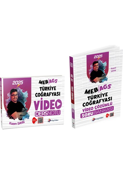 2025 Meb-Ags Türkiye Coğrafyası Video Ders Notu / Soru Bankası 2 Li Set - Kazım Sayın
