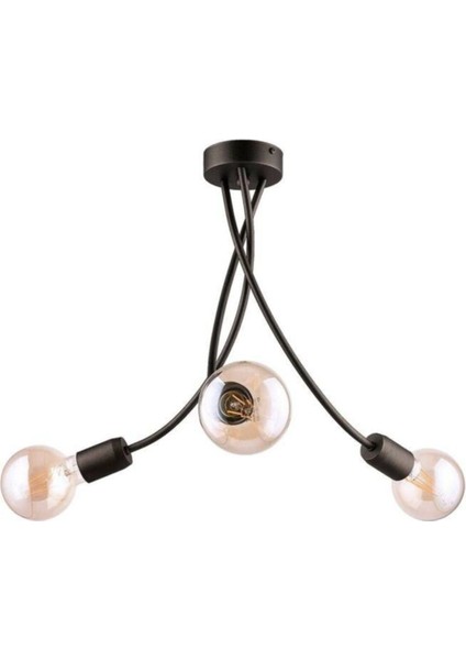 Ülgen 3'li Siyah Avize