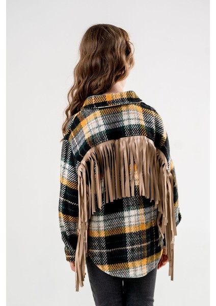 Kız Çocuk Saçaklı Ekose Gömlek G3074 fiyatları