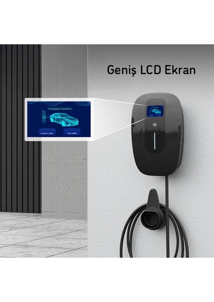 Duvar Tipi Elektrikli Araç Şarj Cihazı | 7.4 Kw / 11 Kw / 22 Kw
