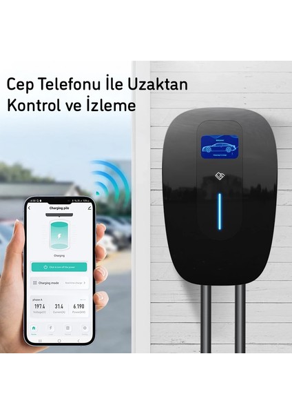 Duvar Tipi Elektrikli Araç Şarj Cihazı | 7.4 Kw / 11 Kw / 22 Kw modelleri