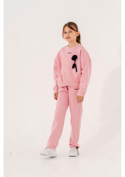 Kız Çocuk Çiçekli Eşofman Takımı G4711 modelleri