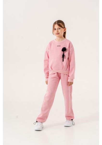 Kız Çocuk Çiçekli Eşofman Takımı G4711 fırsatları