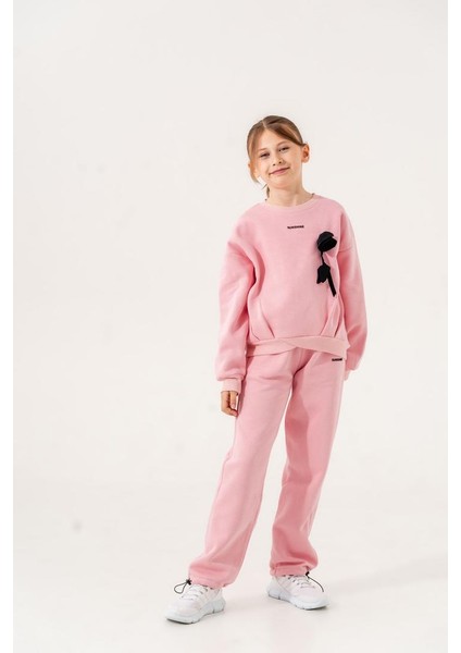 Kız Çocuk Çiçekli Eşofman Takımı G4711 indirimleri