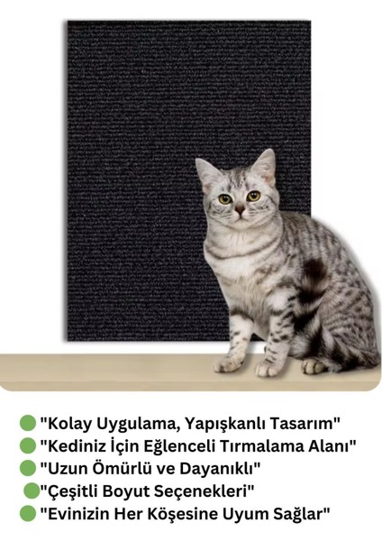 Yapışkanlı Koltuk Kenarı Koruyucu Kedi Tırmalama Halısı Kedi Tırnak Bakım Halısı (50 cm x 100 cm) fiyatları