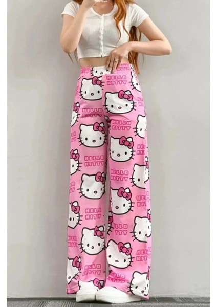 Hello Kitty Cat Bol Paça Eşofman Altı