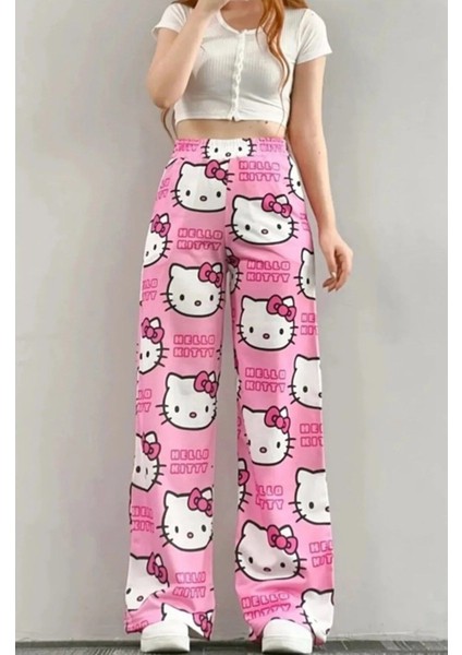 Hello Kitty Cat Bol Paça Eşofman Altı