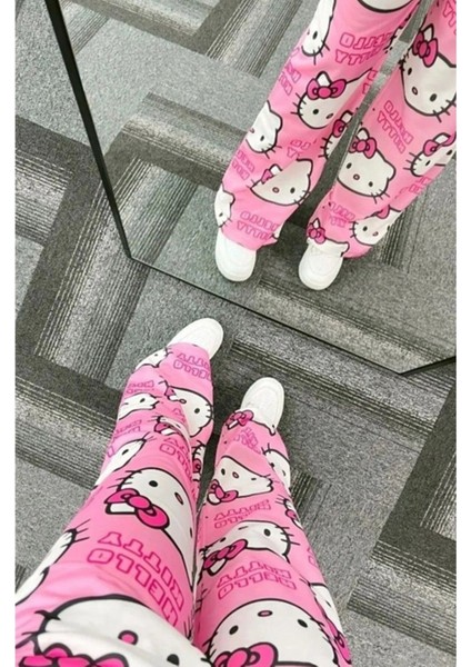 Hello Kitty Cat Bol Paça Eşofman Altı