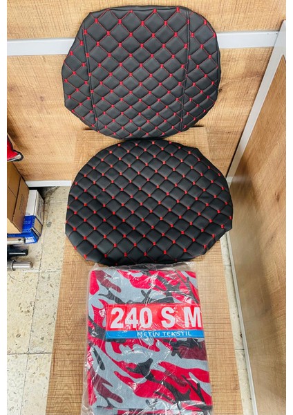 Massey Ferguson 240 Kırmızı Desenli Askeri Branda Koltuk Kılıfı Hediyeli