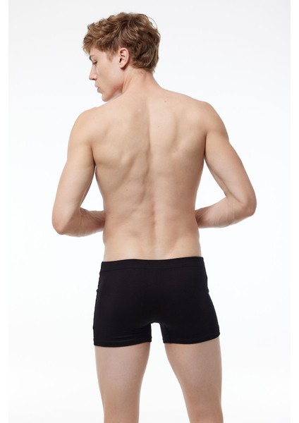 Erkek Siyah Pamuk Elastan Boxer 074 1M074
