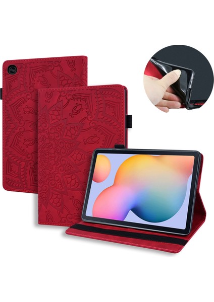 Samsung Galaxy Tab S6 Lite Için Buzağı Desenli Deri Kılıf (Yurt Dışından)
