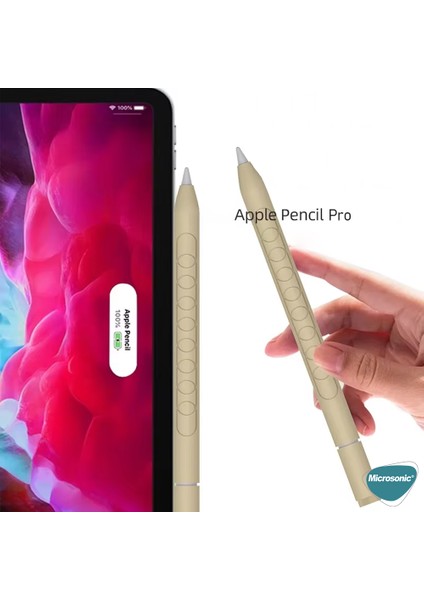 Apple Pencil Pro Kılıf Mat Silikon Beyaz