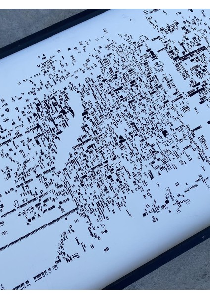 Asemic Sound Mappings Sergisi Asemik Resmi 62X244 cm 009 modelleri