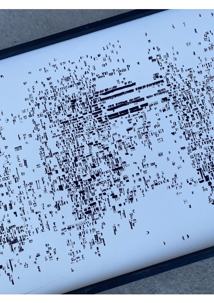 Asemic Sound Mappings Sergisi Asemik Resmi 62X244 cm 009 indirimleri