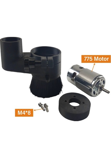 Cnc Gravür Makinesi Aksesuarları Mil Fırçası Toz Geçirmez Fırça 80MM Elektrikli Süpürge Mili (Yurt Dışından)
