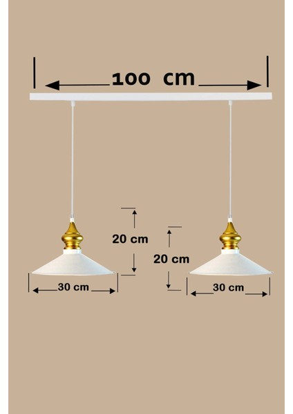 Ikili Salon Beyaz Sarkıt Lamba Yemek Masası Oturma Odası Mutfak Salon Otel Showroom Kuaför fırsatları