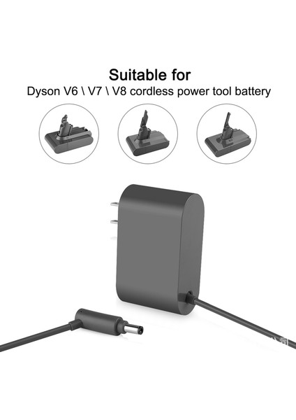 Şarj Adaptörü Dyson V8 V7 V6 DC58 DC59 DC61 DC62 DC74 Elektrikli Süpürge Güç Adaptörü Şarj Cihazı Abd Fişi (Yurt Dışından)
