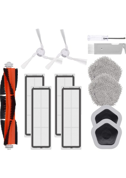 13 Adet Kiti Xiaomi Dreame Bot W10 & W10 Pro Robotlu Süpürge Hepa Filtre Ana Yan Fırça Paspas Bezi ve Paspas Tutucu B (Yurt Dışından)