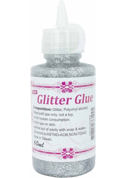 Simli Yapıştırıcı 60 ml Hobi Çalışmaları İçin Parıltılı Etki 1 Adet