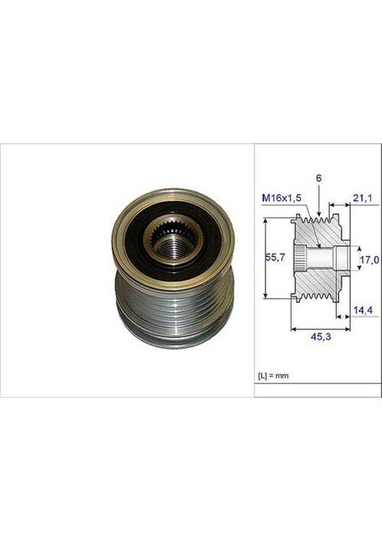588071 Alternatör Kasnağı A4 01-05 A6 02-05 Alt Alz Bfb 06B903119A