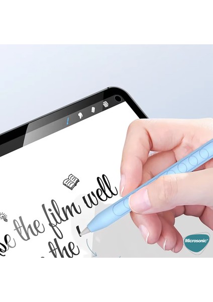 Apple Pencil Pro Kılıf Mat Silikon Lila