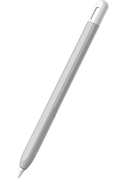 Apple Pencil Pro Kılıf Mat Silikon Beyaz Gri