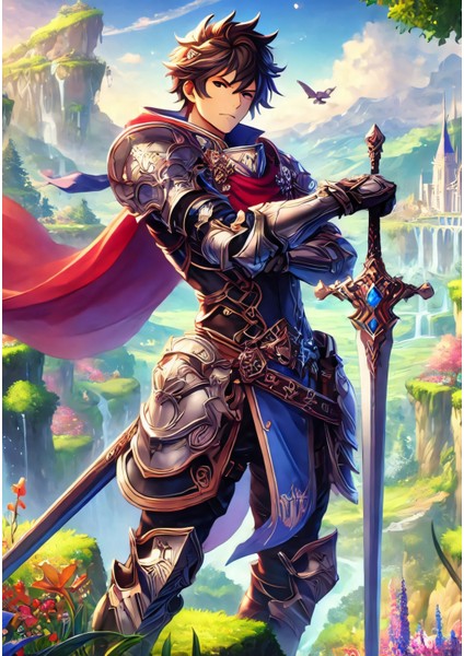 Ti-Play Zaka Anime Series Caeloryth AS252 35X50 Çerçevesiz Karton Poster Uv Baskı