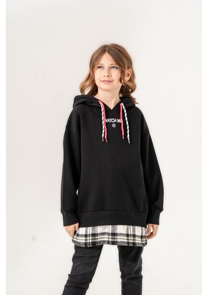 Kız Çocuk Kapşonlu Üç Iplik Sweatshirt G4532
