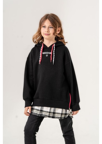 Kız Çocuk Kapşonlu Üç Iplik Sweatshirt G4532 modelleri