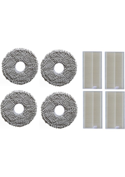 8 Adet Yedek Parçalar Midea V12 V10 Robotlu Süpürge Aksesuarları Yıkanabilir Paspas Bezi Hepa Filtre (Yurt Dışından)