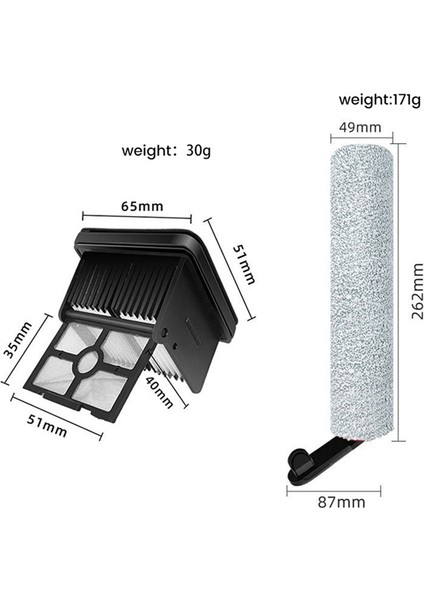 H12PRO H12PRO Plus M13BETA Zemin Fırçalama Makinesi Için 4 Adet Yedek Parçalar Rulo Fırça Hepa Filtre (Yurt Dışından) fiyatları