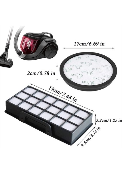 X-Power Cyclonic RO6984EA RO6941EA RO6963EA RO6921EA RO6971EA RO6993EA Için 2 Parça Hepa Filtre Seti (Yurt Dışından)