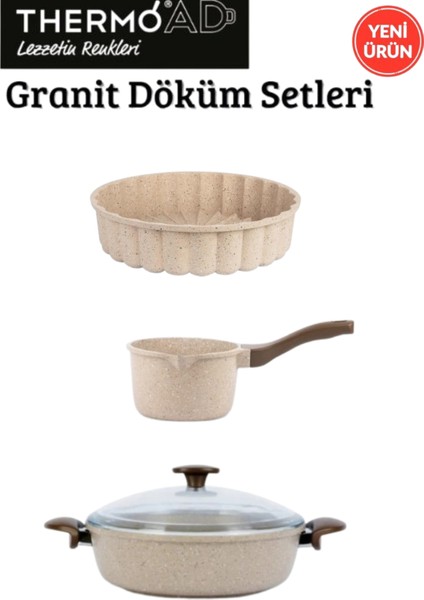 3'lü Vizon Set (Sosluk&sütlük-Tart Kalıbı-28 cm Karnıyarık Tenceresi)