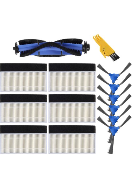 Yedek Kit Uyumlu Robovac 11S 30 30C 15C 12 Aksesuarlar Vakum Filtreleri Yan Fırçalar Rulo Fırça 14'lü Paket (Yurt Dışından)