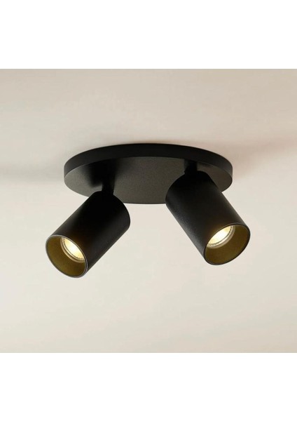 Retro Metal 2 Li Hareketli Spot LED Avize Beyaz LED Ampullü