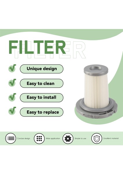 ZR009005 Hepa Filtre X-Force Flex 8.60 Kablosuz Elektrikli Süpürge Yedek Parçaları Için 4 Adet (Yurt Dışından)