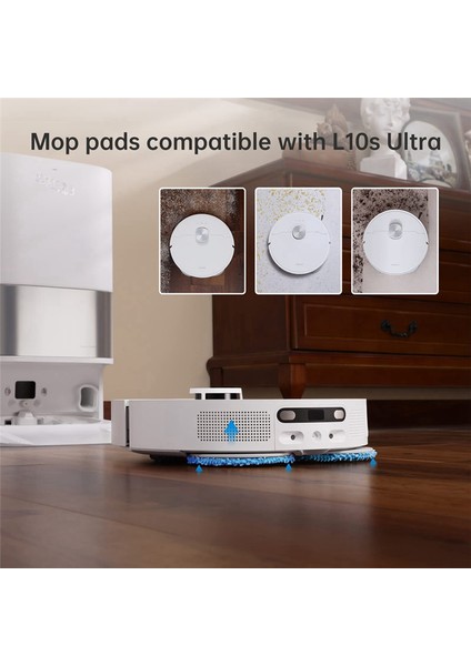 Yedek Parçalar Mop Pedi Bot L10S Ultra Elektrikli Süpürge Aksesuarları Bez Pedler Için Uyumlu (Yurt Dışından)