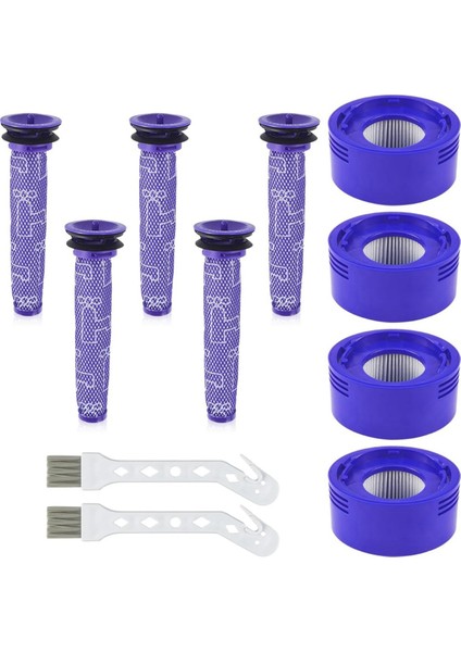 V8 Için Hepa Filtre 9 Paket 5 Ön Filtre ve 4 Hepa Direkli Animal, Absolute Modellerine Uygun (Yurt Dışından)
