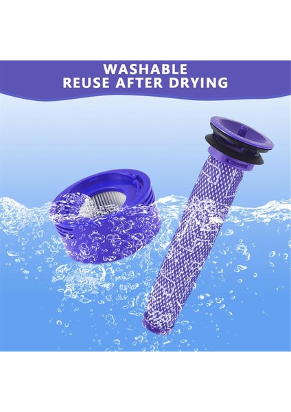V8 Için Hepa Filtre 9 Paket 5 Ön Filtre ve 4 Hepa Direkli Animal, Absolute Modellerine Uygun (Yurt Dışından)