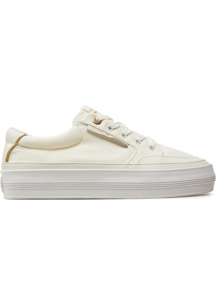 Kadın Ekru Essential Platform Taban Sneaker fırsatları